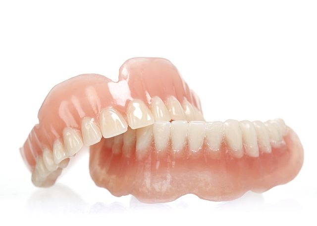 Upper and lower full dentures